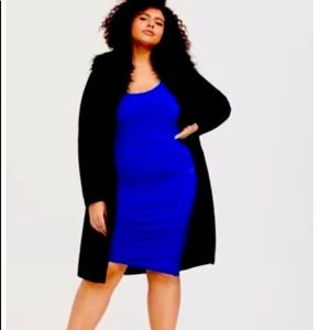 Blue ruched bodycon Mini dress 3x 22/24 nwt